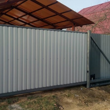 Ворота откатные механические под навес 2500x1700